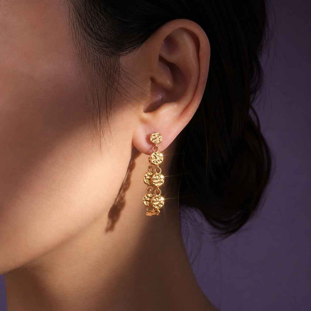Golden Drop Ohrstecker – 14K vergoldet