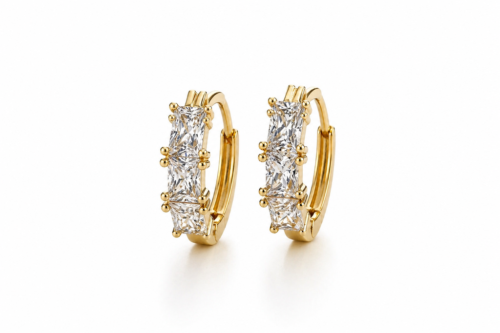 Luxe Prism Hoops 14K vergoldet