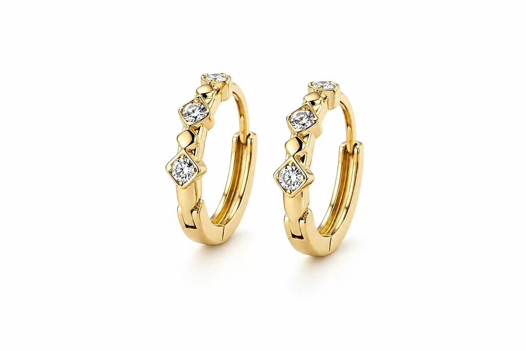 Celeste Glow Hoops 14K Gold Plated