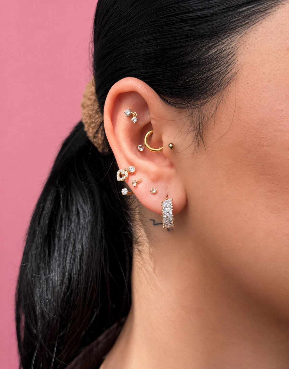Luxe Prism Hoops 14K vergoldet