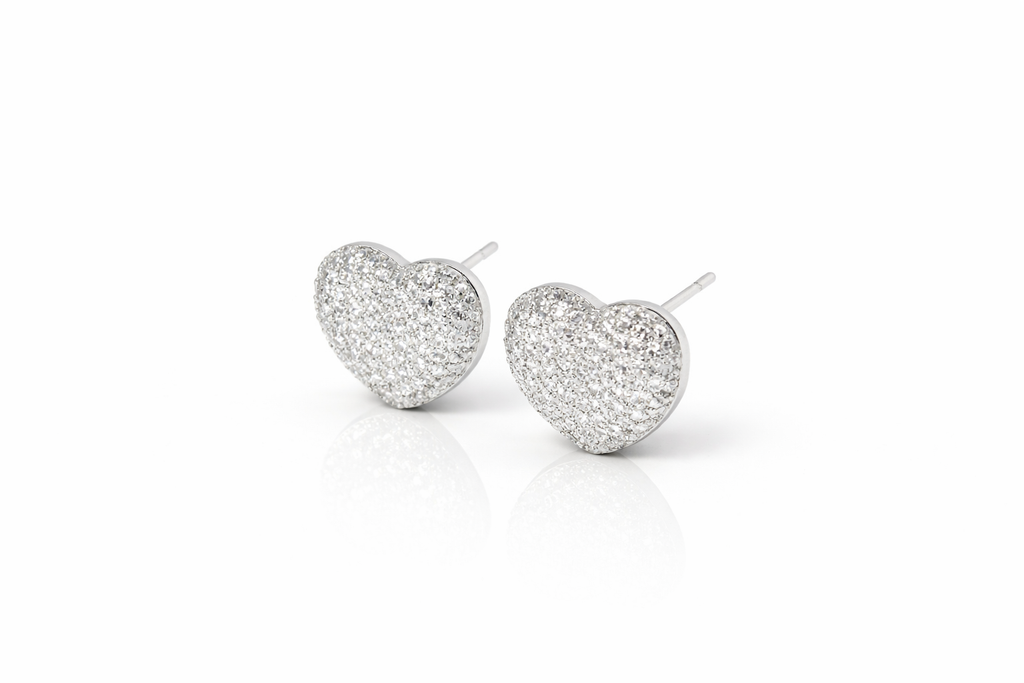 Crystal Heart Zirkonia Ohrstecker