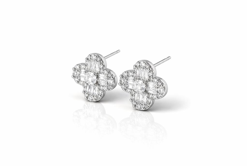 Royal Clover Zirkonia Ohrringe
