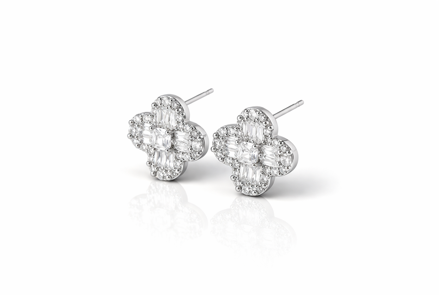 Royal Clover Zirkonia Ohrringe