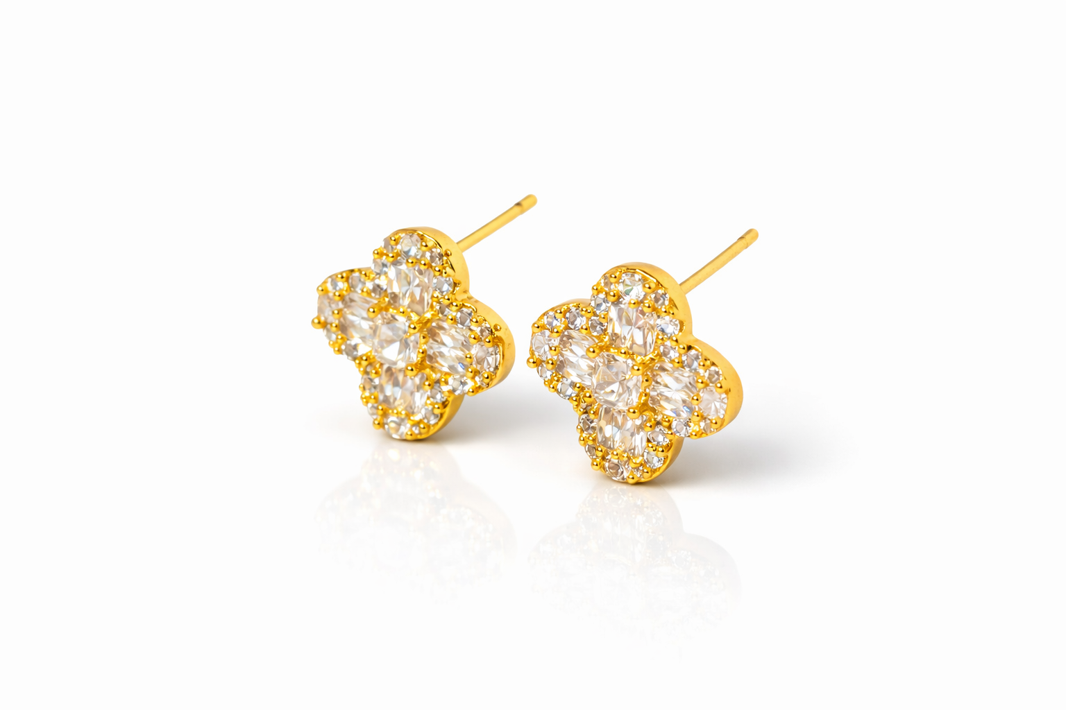 Royal Clover Zirkonia Ohrringe