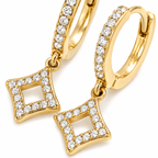 Diamond Star Hoops 14K vergoldet