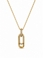 Pave Soul Necklace 14K vergoldet
