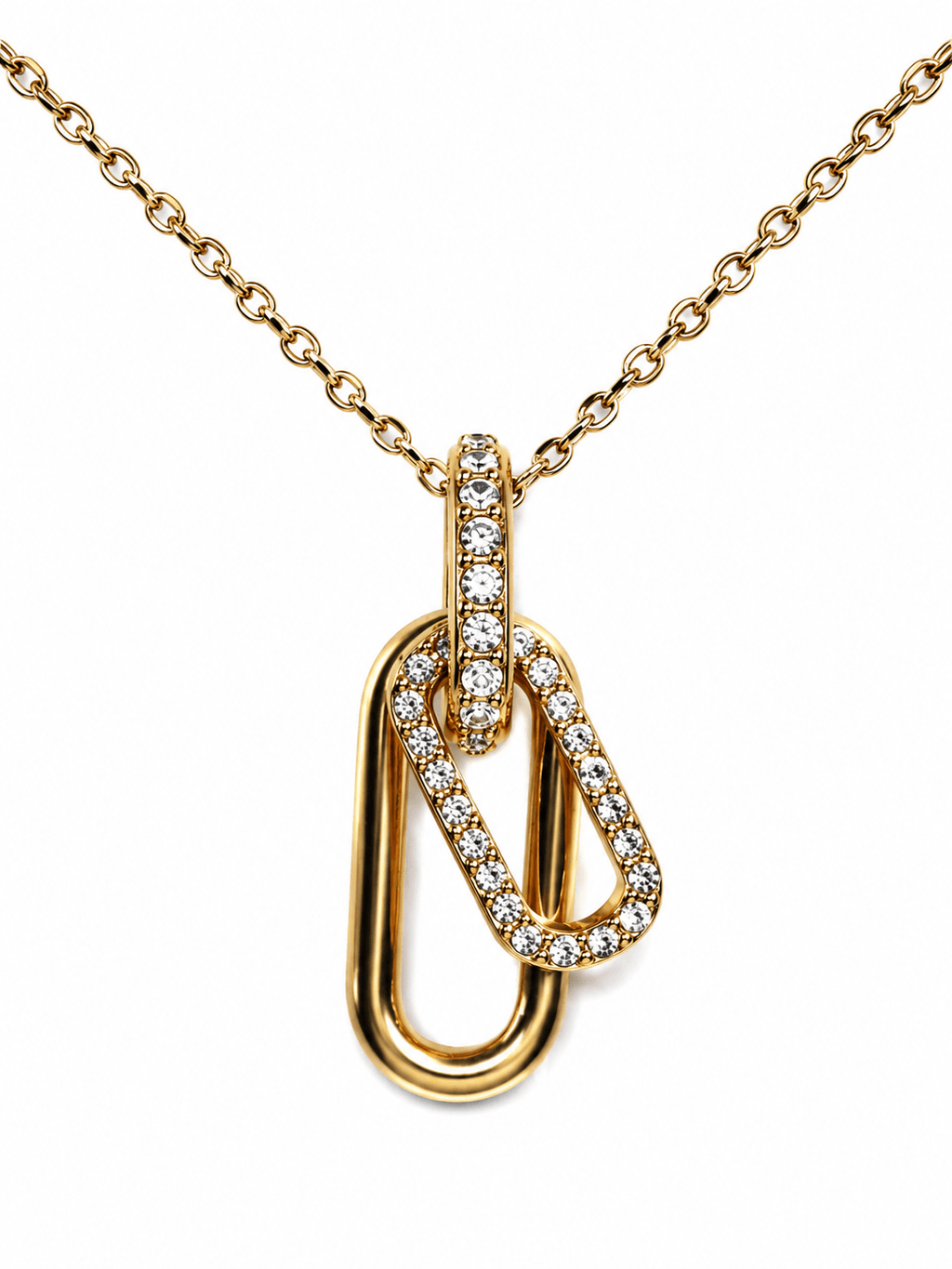 Pave Soul Necklace 14K vergoldet