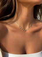 Aurora Drops Necklace 14K vergoldet