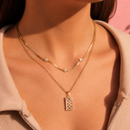 Star Drops Necklace 14K vergoldet
