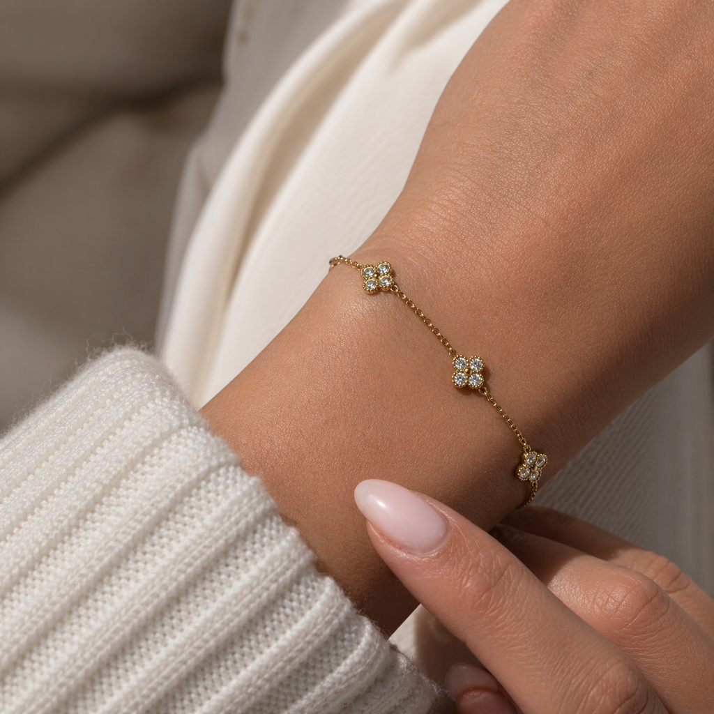 Crystal Bloom 14K gold plated