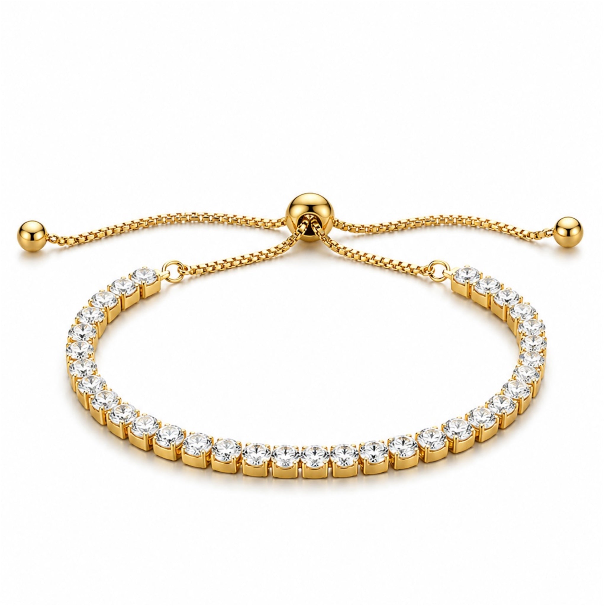 Eclat Tennis Armband 18K Vergoldet