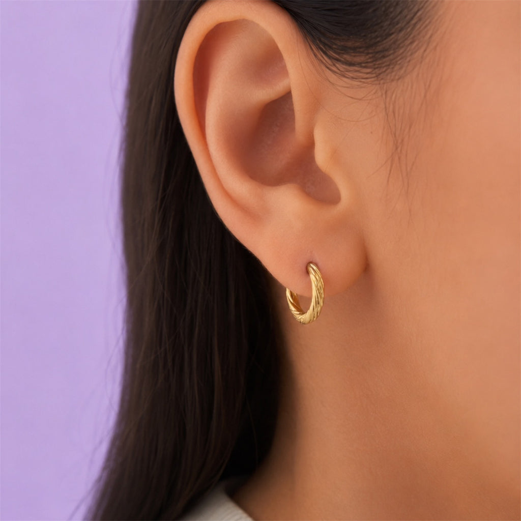 Luna Twist Ohrringe 18K vergoldet