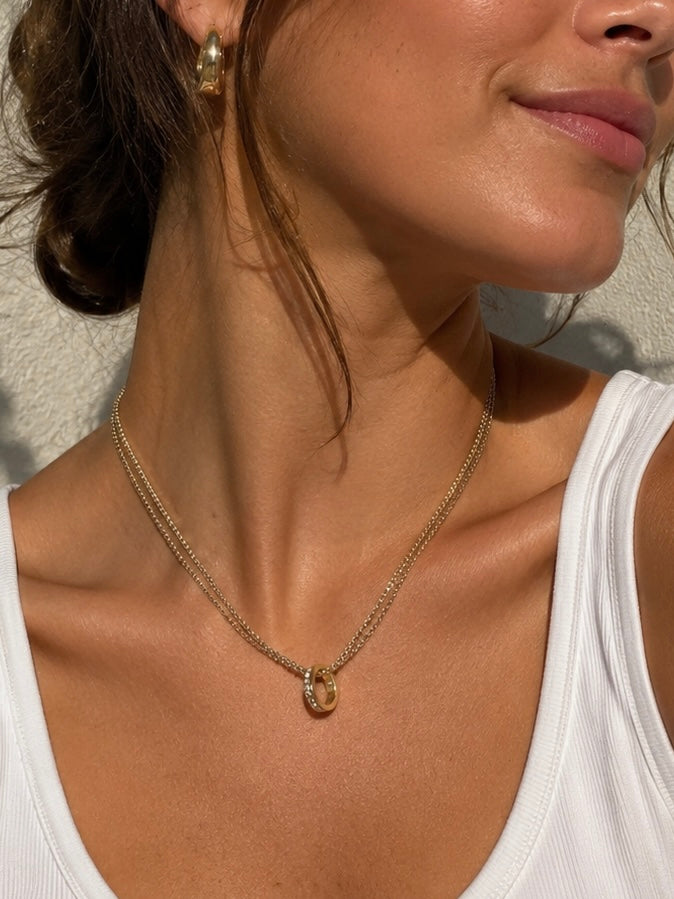 Golden Halo Necklace 14K vergoldet