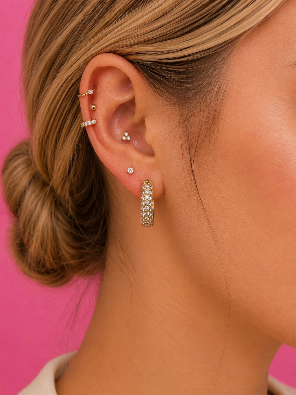 Aurelia Spark Hoops 14K Gold Plated