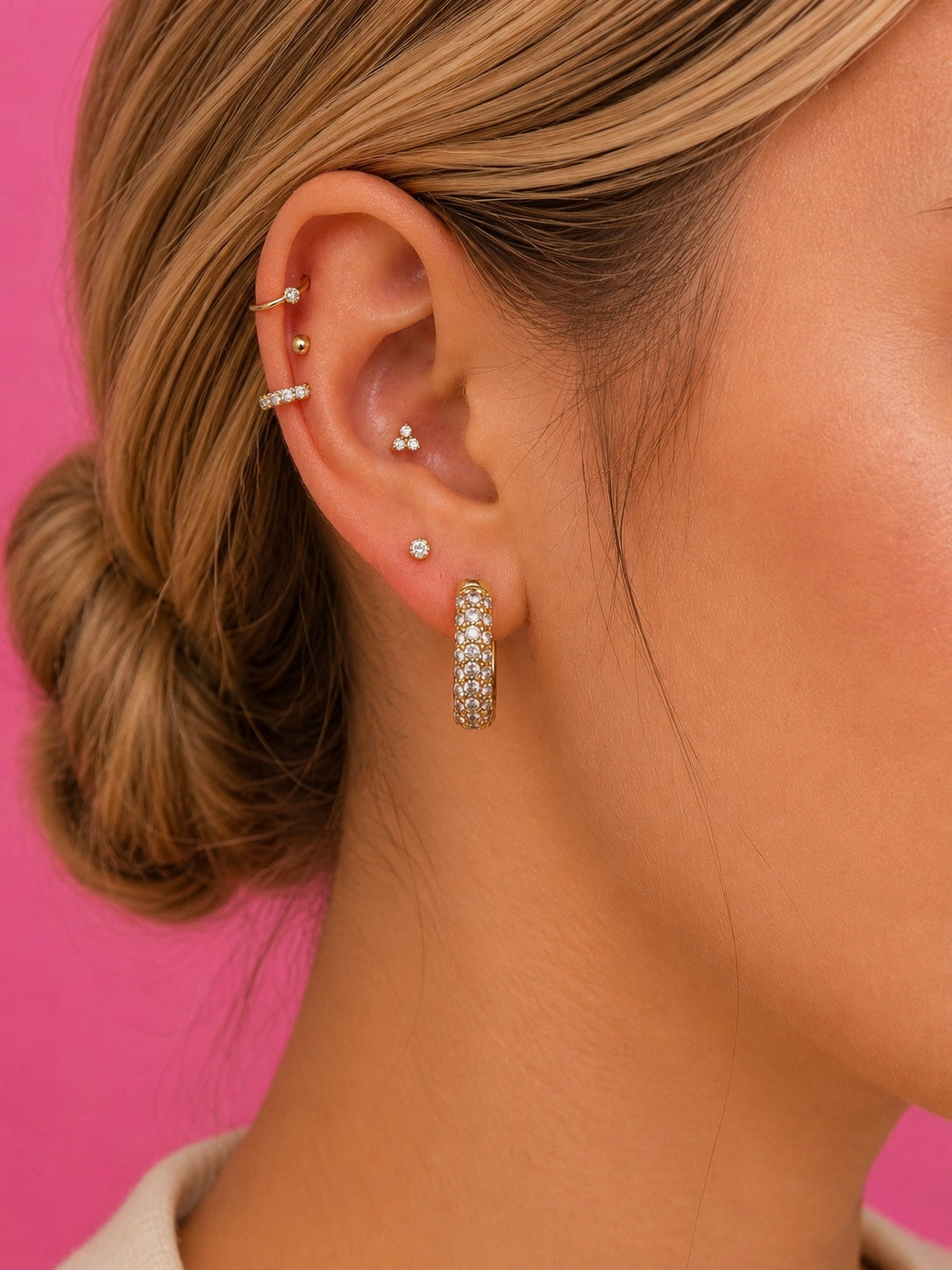 Aurelia Spark Hoops 14K Gold Plated