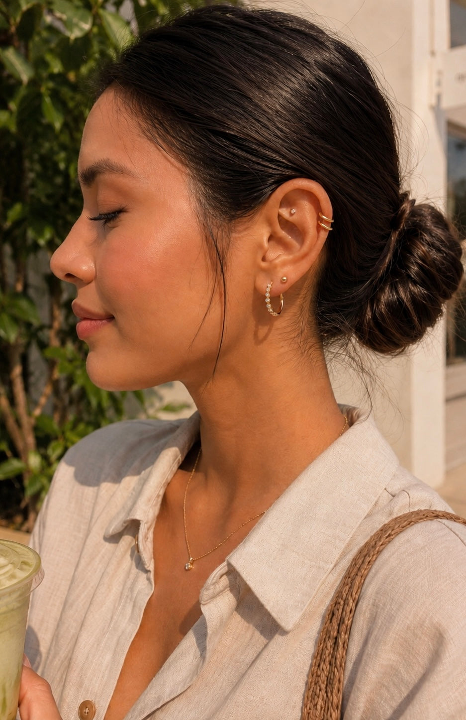 Liora Shine Hoops 14K vergoldet