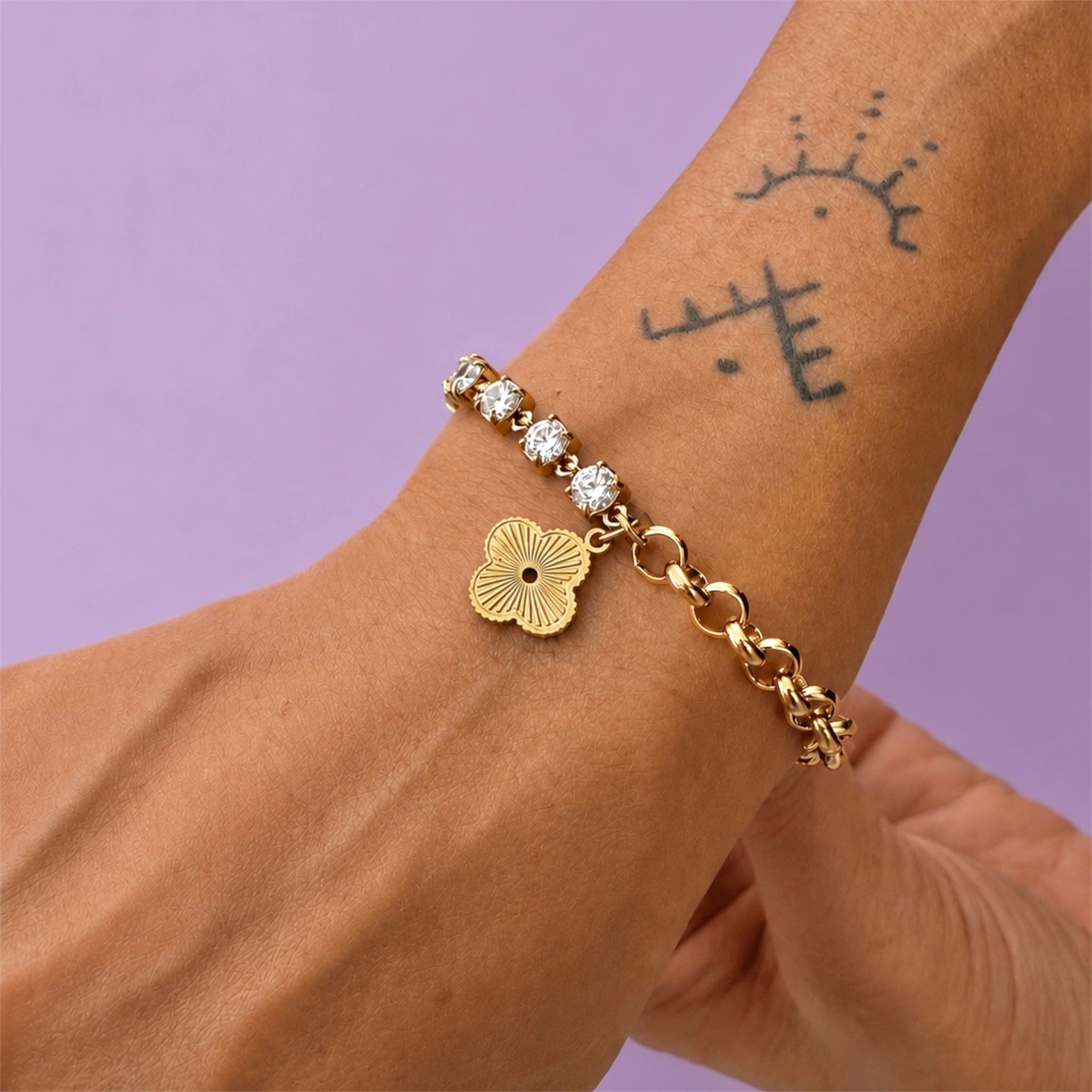 Golden Spark Bracelet 14K vergoldet