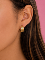 Loréa Ridge Earrings 14K vergoldet