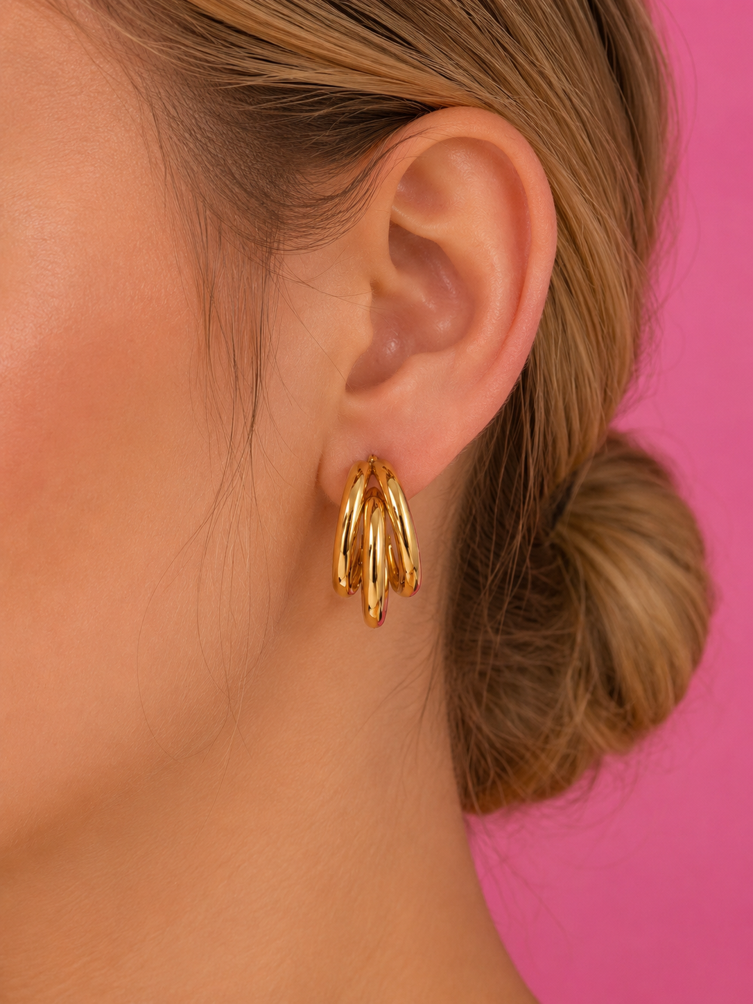 Celestia Gold Hoops 14K Gold Plated