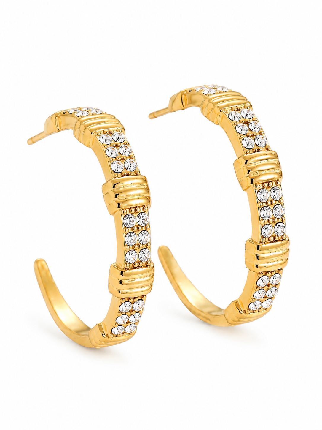 Évora Crystal Hoop 14K vergoldet