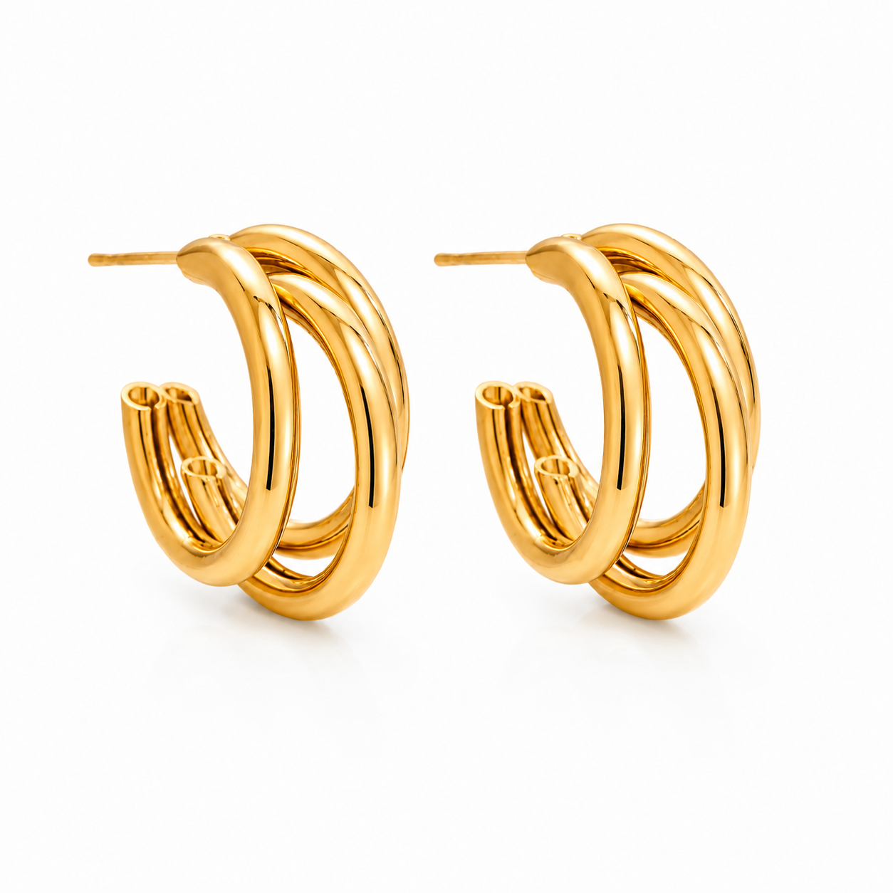 Celestia Gold Hoops 14K Gold Plated