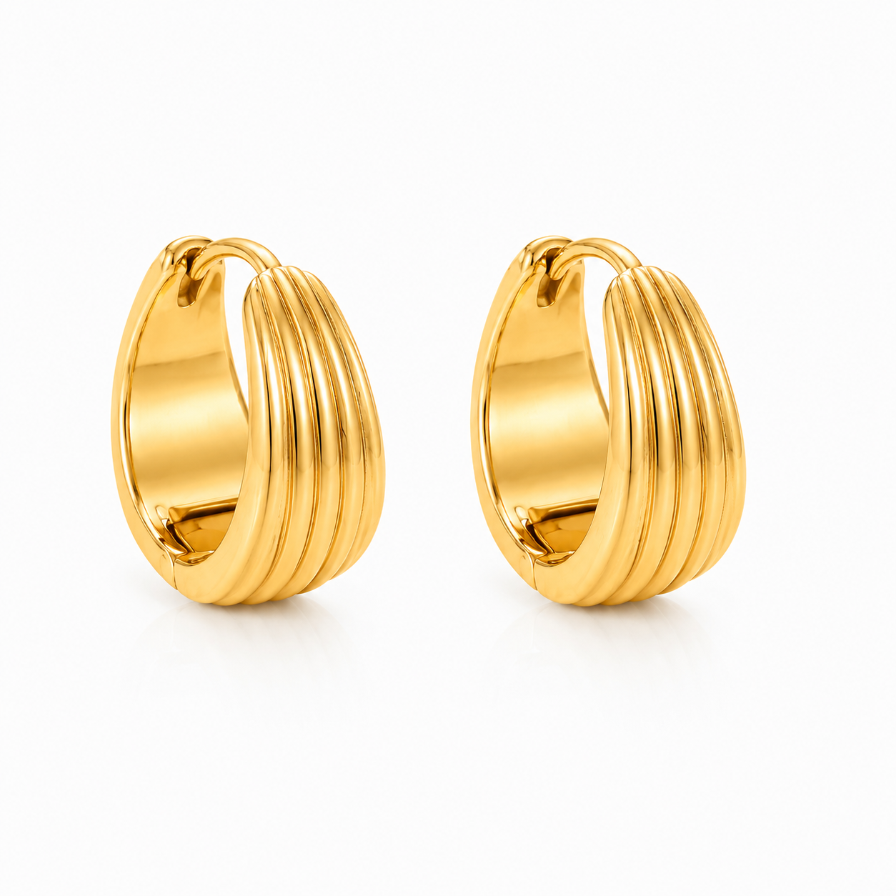 Loréa Ridge Earrings 14K vergoldet