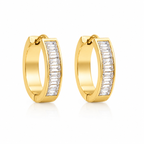 Avenza Crystal Hoops 14K vergoldet