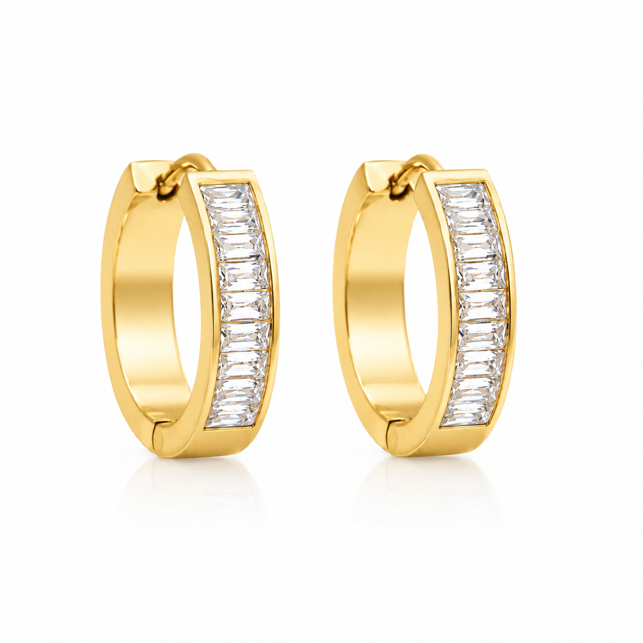Avenza Crystal Hoops 14K vergoldet