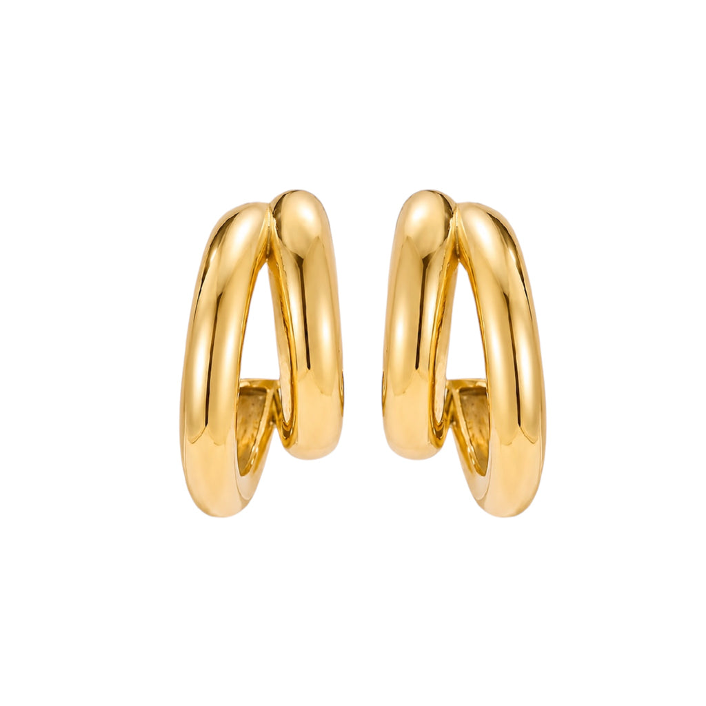 Luxe Curve Earrings 14K vergoldet