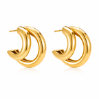 Luxe Curve Earrings 14K vergoldet