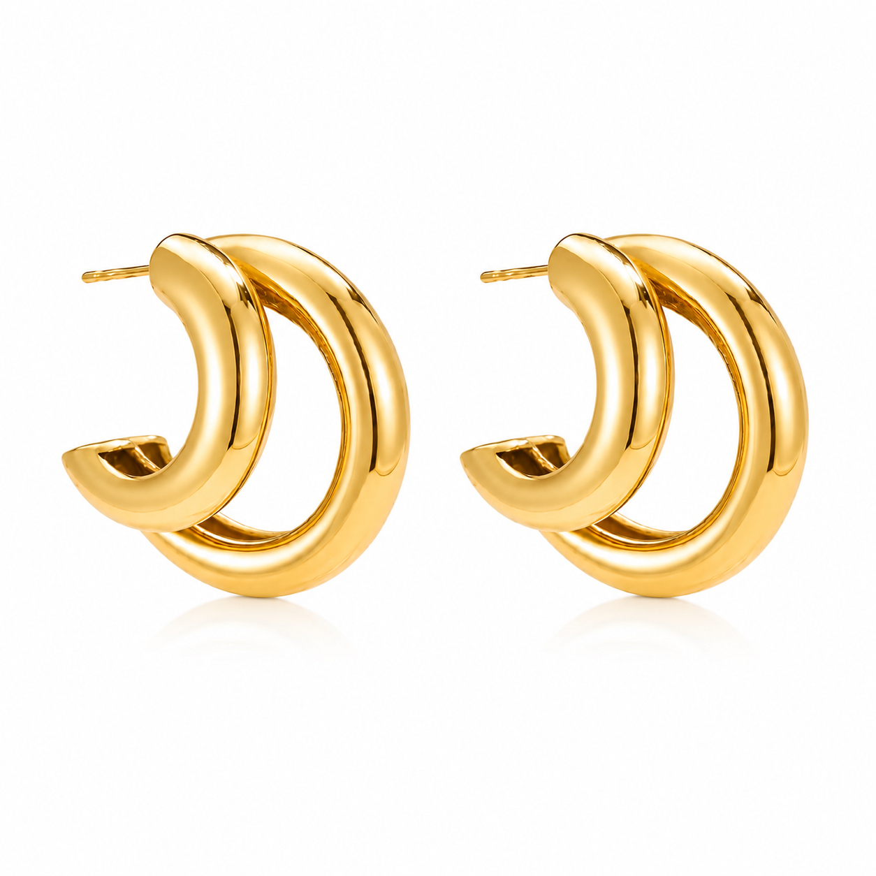 Luxe Curve Earrings 14K vergoldet