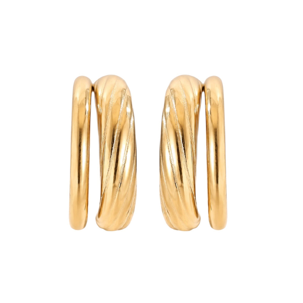 Aurelia Twist Hoops 14k Gold Plated