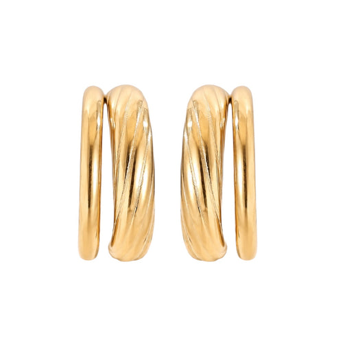 Aurelia Twist Hoops 14K vergoldet