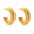 Aurelia Twist Hoops 14k Gold Plated