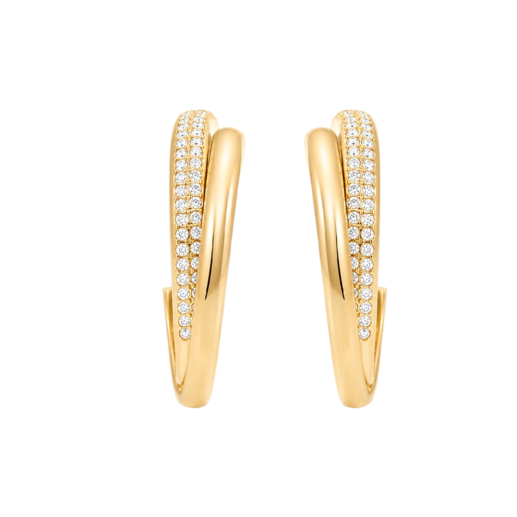Lunéa Crystal Hoops 14K vergoldet