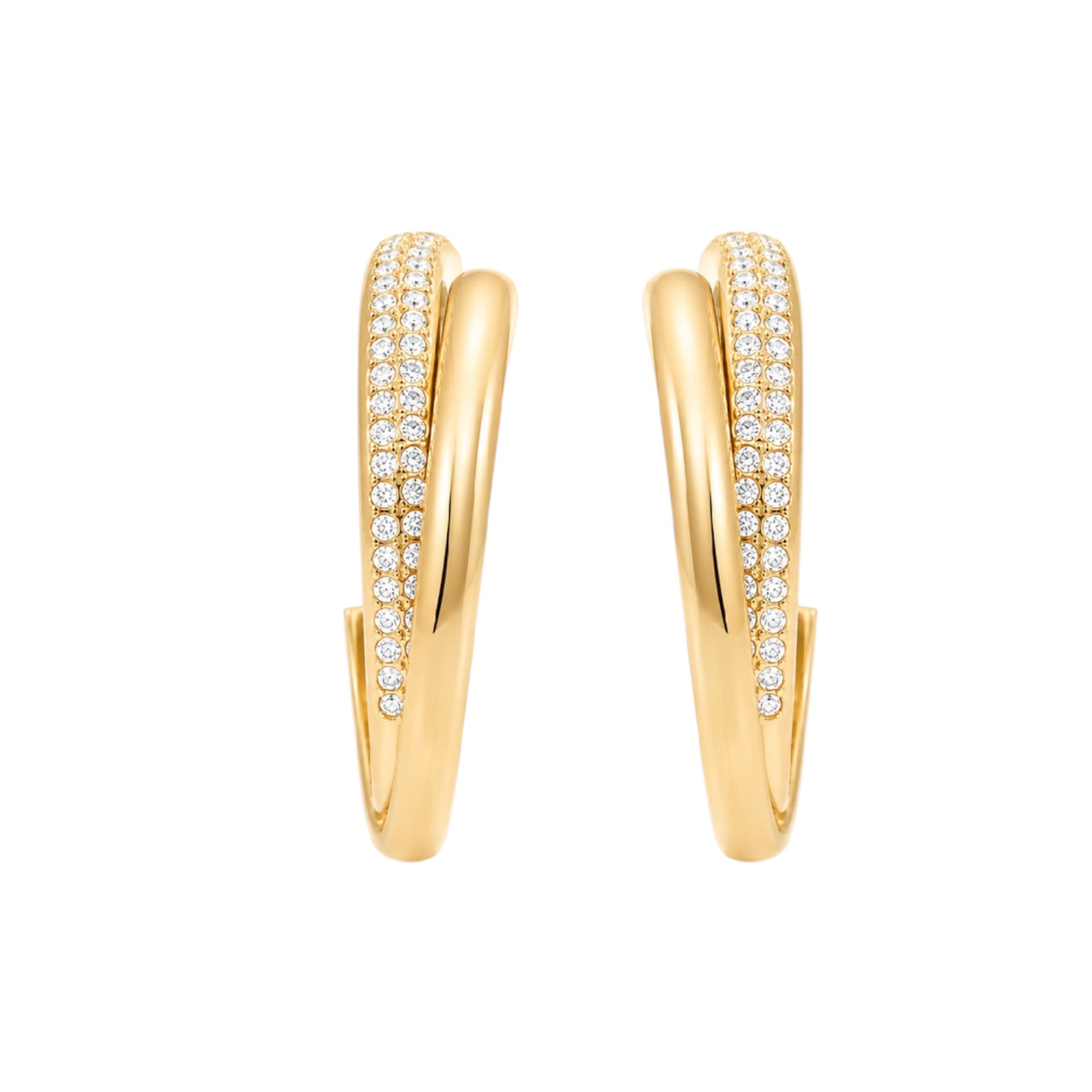 Lunéa Crystal Hoops 14K vergoldet