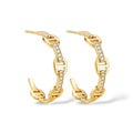 Chain Luxe Hoops 14K Gold Plated