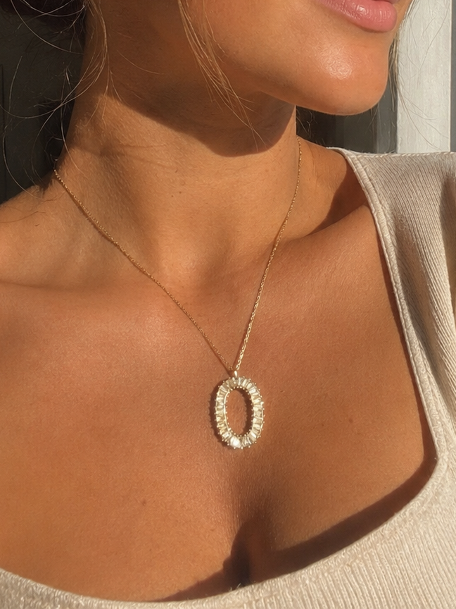 Zirelia Halo Pendant 14K vergoldet