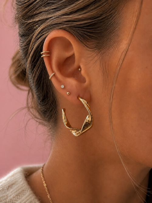 Aura Twist 14K vergoldet