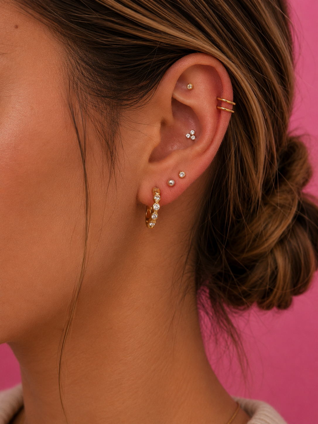 Éclat Royale Hoop 14K Gold Plated
