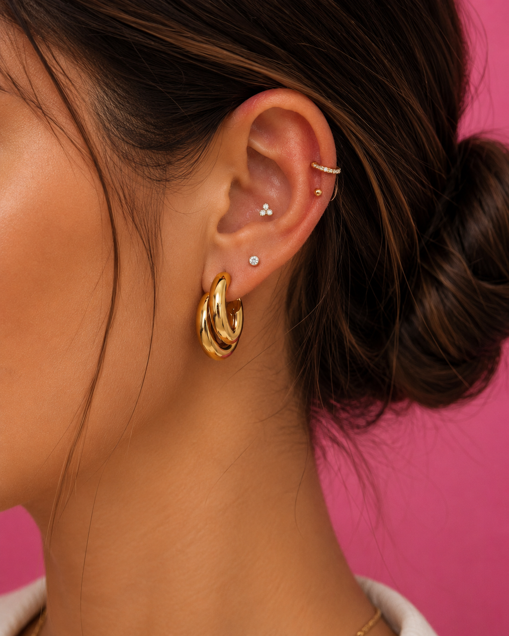 Luxe Curve Earrings 14K vergoldet
