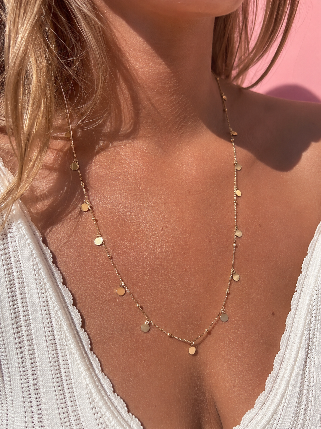 Golden Whisper Necklace 14K vergoldet