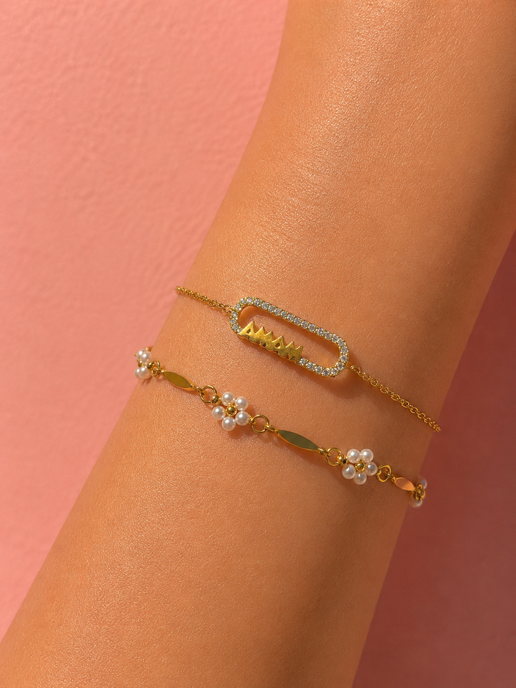 Pearl Bloom Bracelet 14K vergoldet