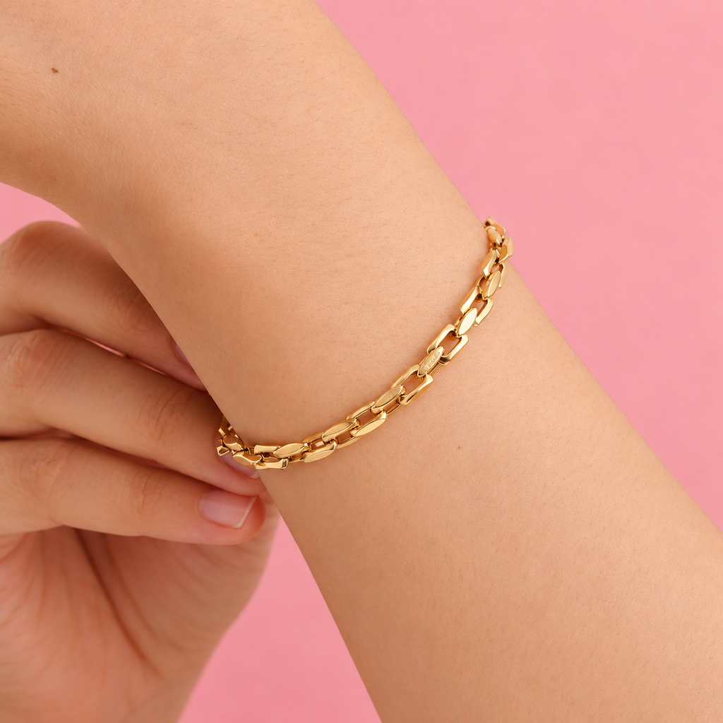 Velvet Chain Bracelet 14K vergoldet