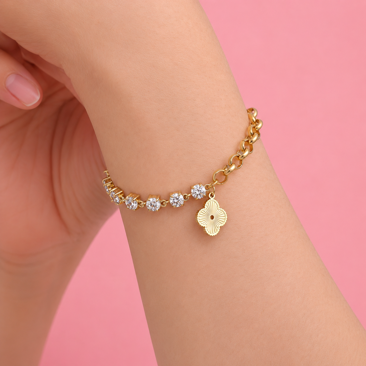 Golden Spark Bracelet 14K vergoldet