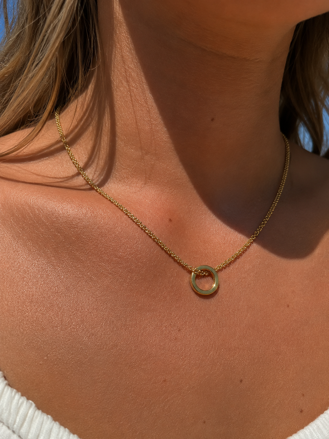 Golden Halo Necklace 14K vergoldet
