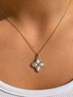 Pave Luxe Necklace 14K vergoldet