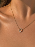 Aurora Clover Necklace 14K vergoldet