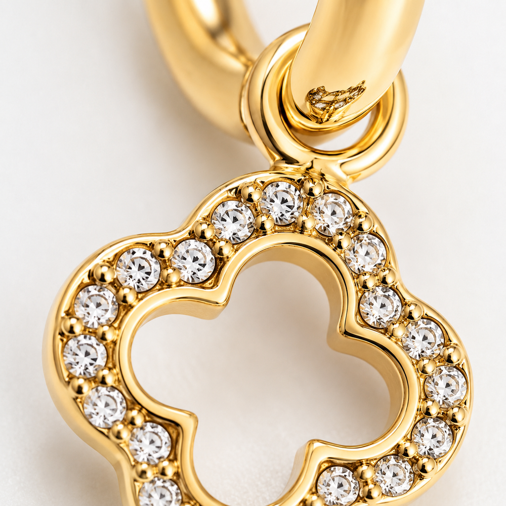 Golden Lucky Clover 14K gold plated