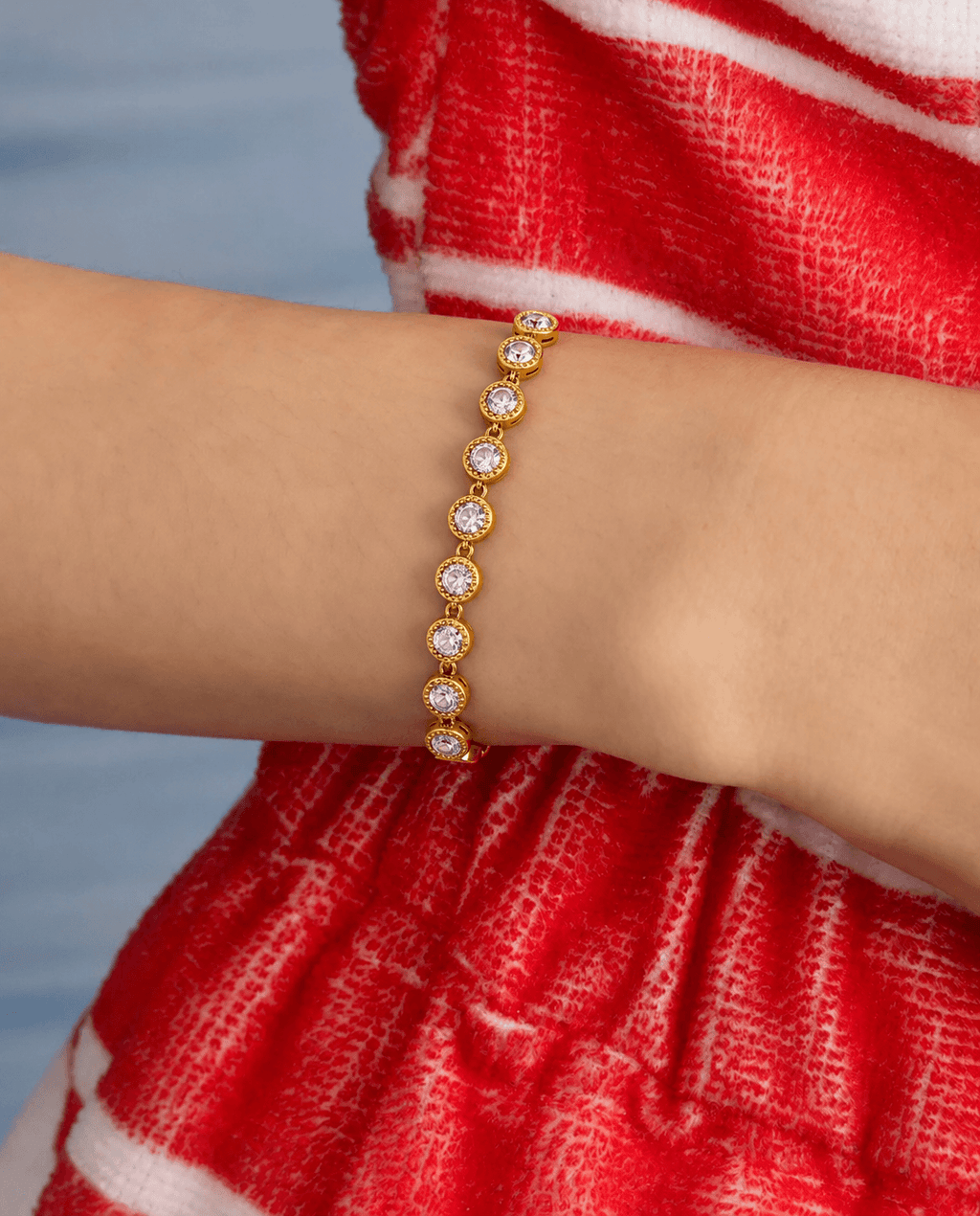 Crystal Luxe Bracelet 14K Gold Plated